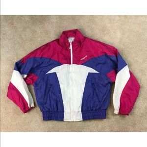 NEW Vtg 80s Adidas Trefoil Womens Batwing Jacket M